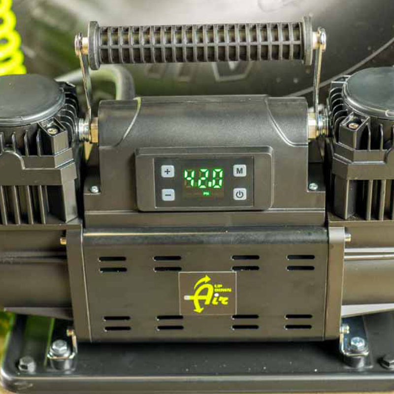 EGOI Portable Air Compressor System 12.3 CFM With Digital Control Panel, Storage Bag, Hose & Attachments - Dual Motor