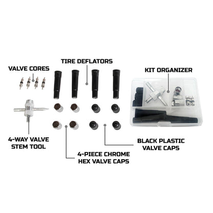 Valve Stem Repair Kit - 17 Piece Kit With Storage Box