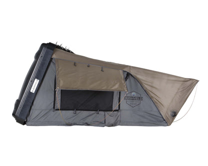 Bushveld 4 - Cantilever Hard Shell Roof Top Tent4 Person, Grey Body & Green Rainfly