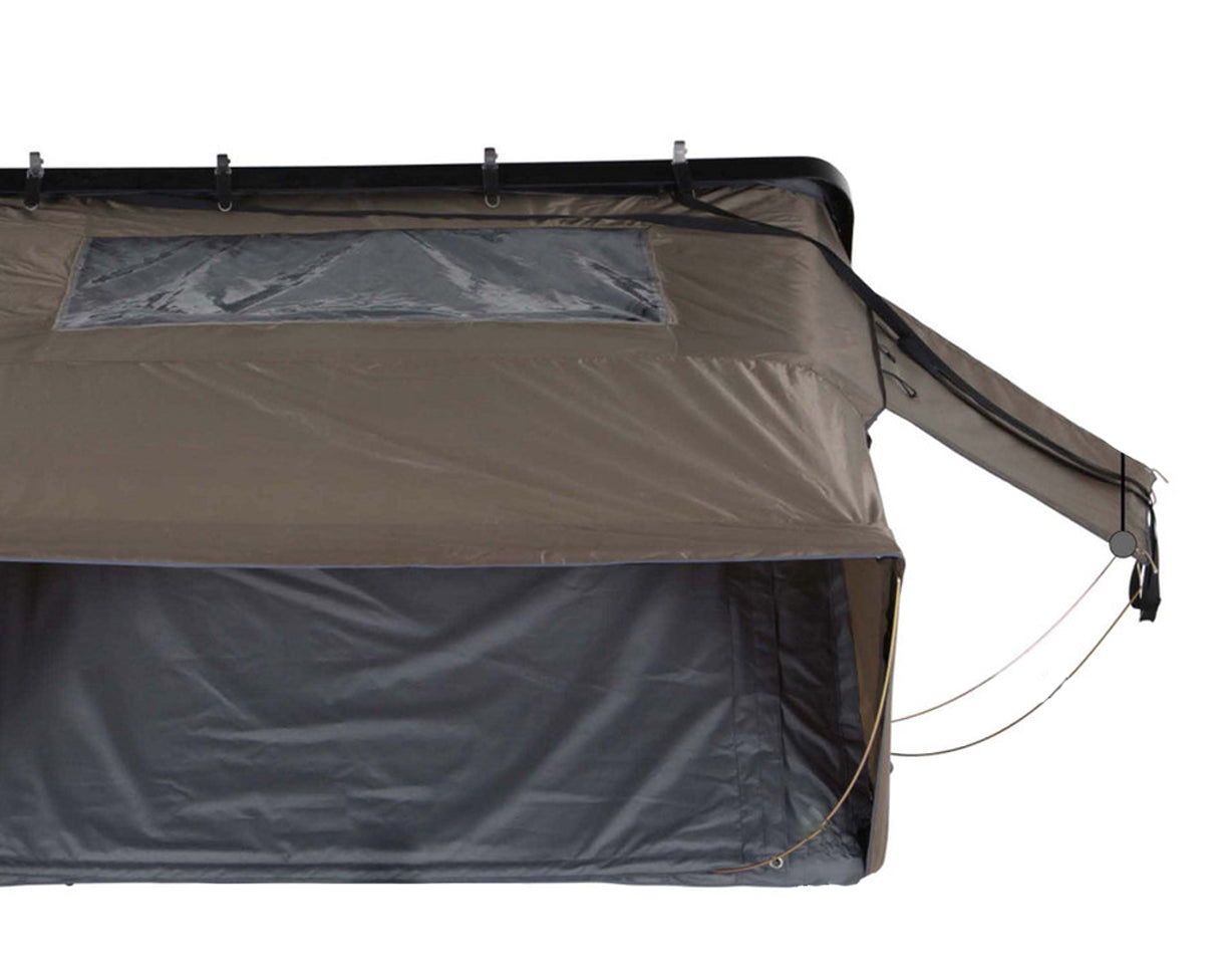 Bushveld 2 - Cantilever Hard Shell Roof Top Tent, 2 Person, Grey Body & Green Rainfly