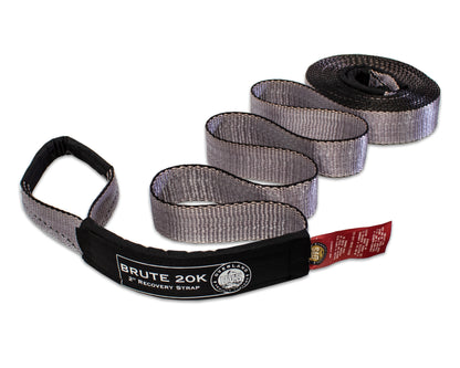 Tow Strap 20,000 lb. 30,000 lb. 40,000 lb. Gray With Black Ends & Storage Bag