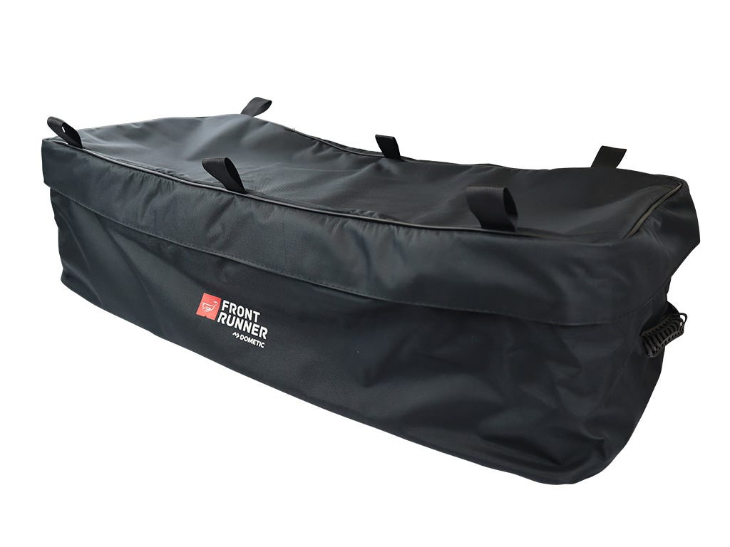 Free up interior space with this sturdy, flexible, lightweight and large roof top storage bag. Ideal for clothes, camping gear, Front Runner Wolf Pack and Cub Pack storage containers, and whatever else would normally be carried in your trunk or cabin.

