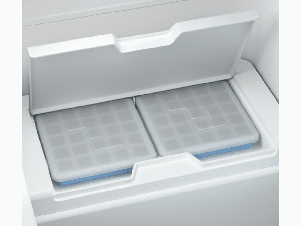 Rapid Freeze Plate produces ice in a matter of hours in included ice trays.