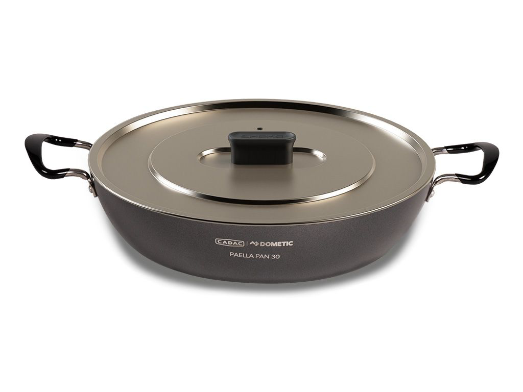 This pan has a cooking area of 280mm/11'' and a height of 40mm/1.6''. Compatible with the CADAC Safari Chef range or any other gas or electric stove. Features CADAC's GreenGrill coating - a ceramic coating for healthier and cleaner cooking. Stainless steel handles ensure easy moving and handling. Convenient storage/carry bag included