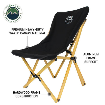 Kick It Camp Chair - Wood Base & Storage Bag