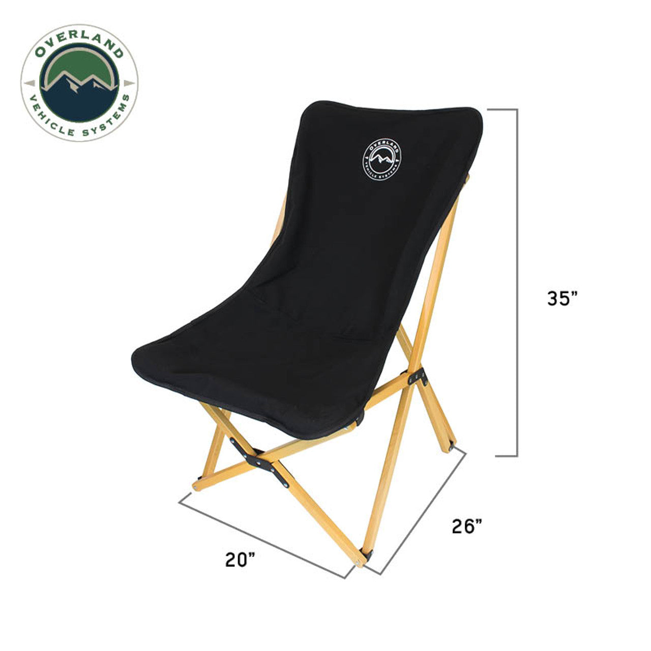 Kick It Camp Chair - Wood Base & Storage Bag